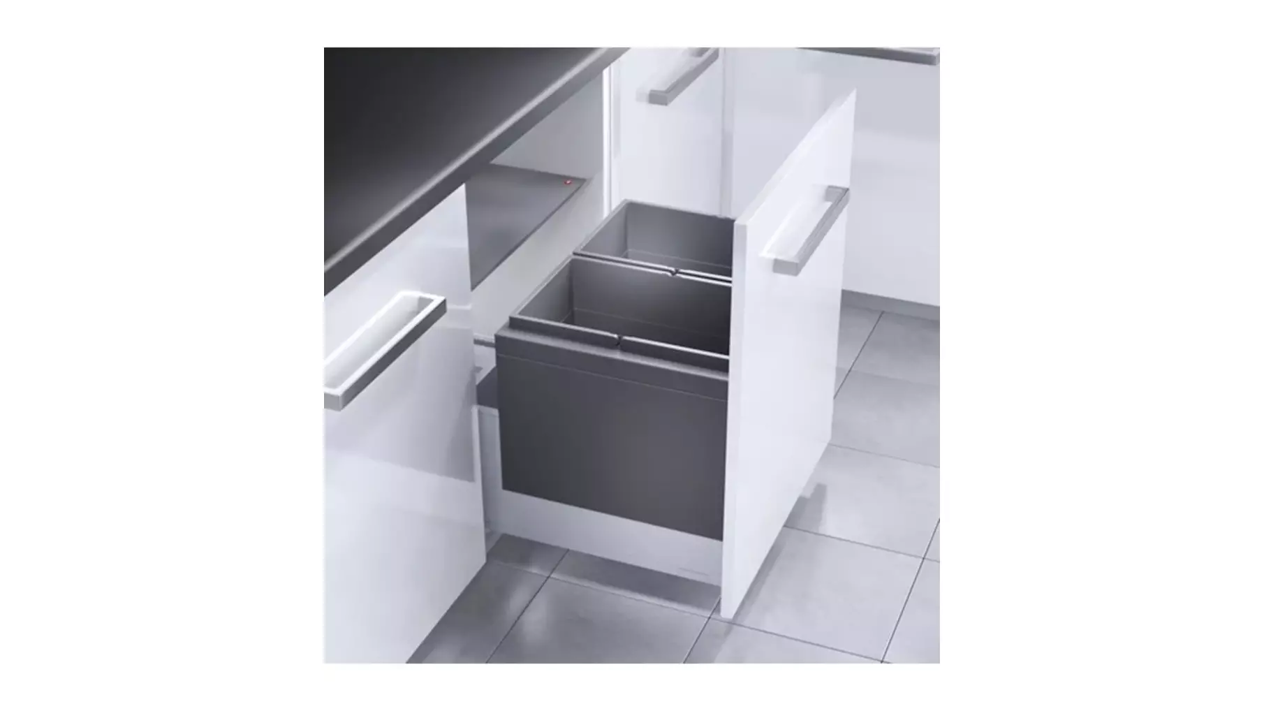 Inbouwafvalemmer Triple, 2x 28 liter, voor kast 600mm