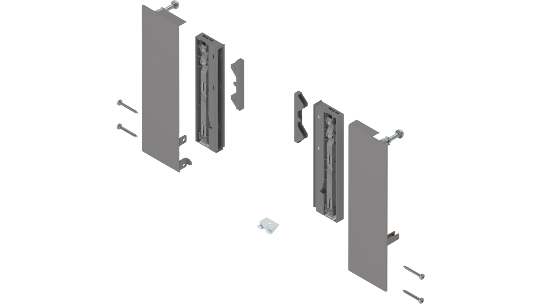 Fronthouder R9+L Merivobox binnenlade hoogte E indiumgrijs