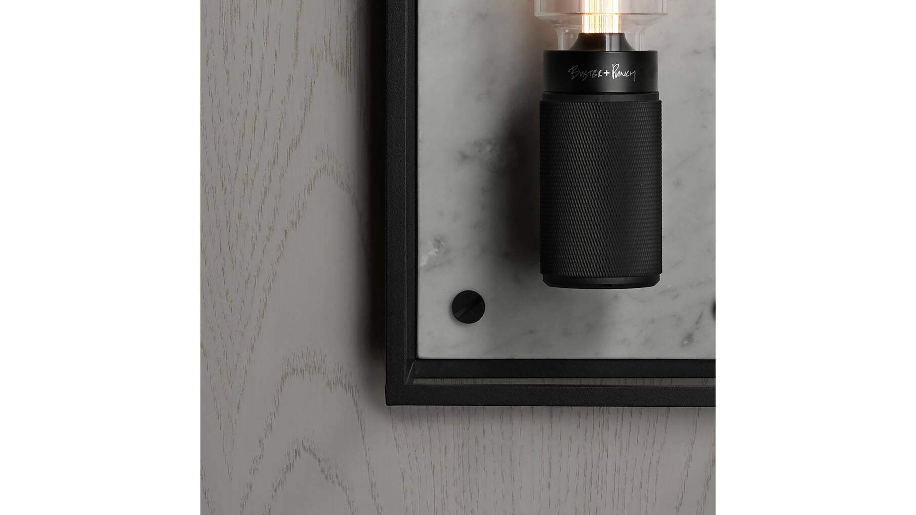 Caged Wall Light/X-Large/White Marble
