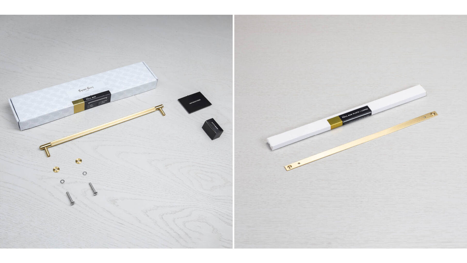 Pull Bar/Plate/Linear/Large 390Mm/Brass (Non US)