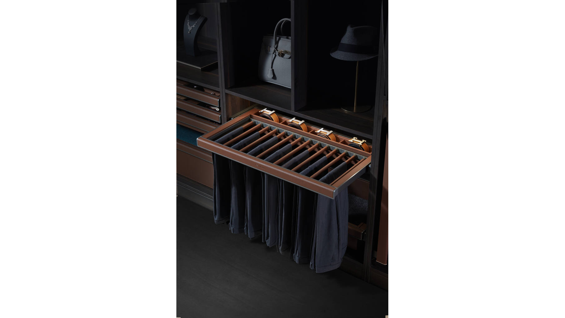 706021 B Series - Trousers Rack - 600mm Brown
