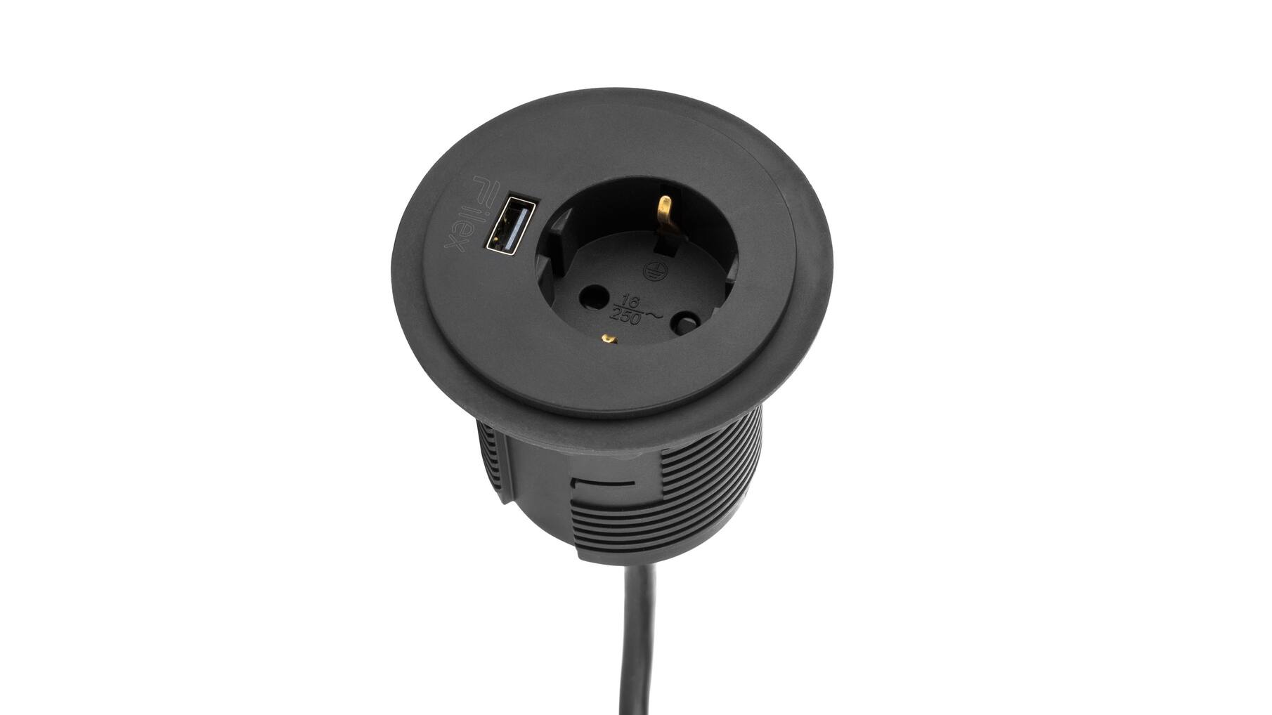 Inbouw module Power spot zwart, 60mm. Met eGST plug.