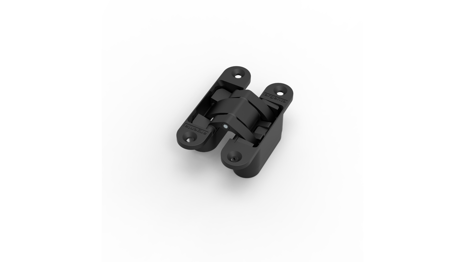 Scharnier invisible Small mat zwart  RAL9005 95x23mm, VE= 6