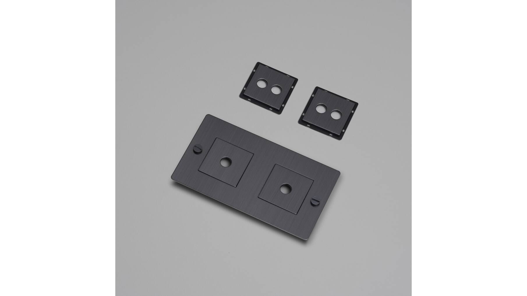 2G Wall Plate/Horizontal/Smoked Bronze