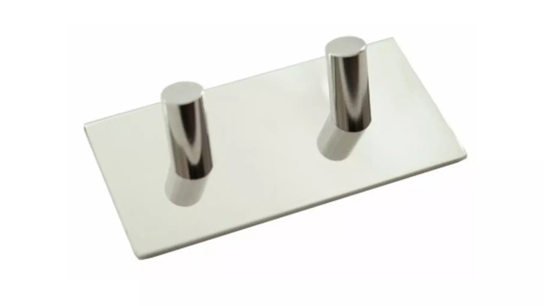 Kapstok met plaat 100x50, 2 haaks