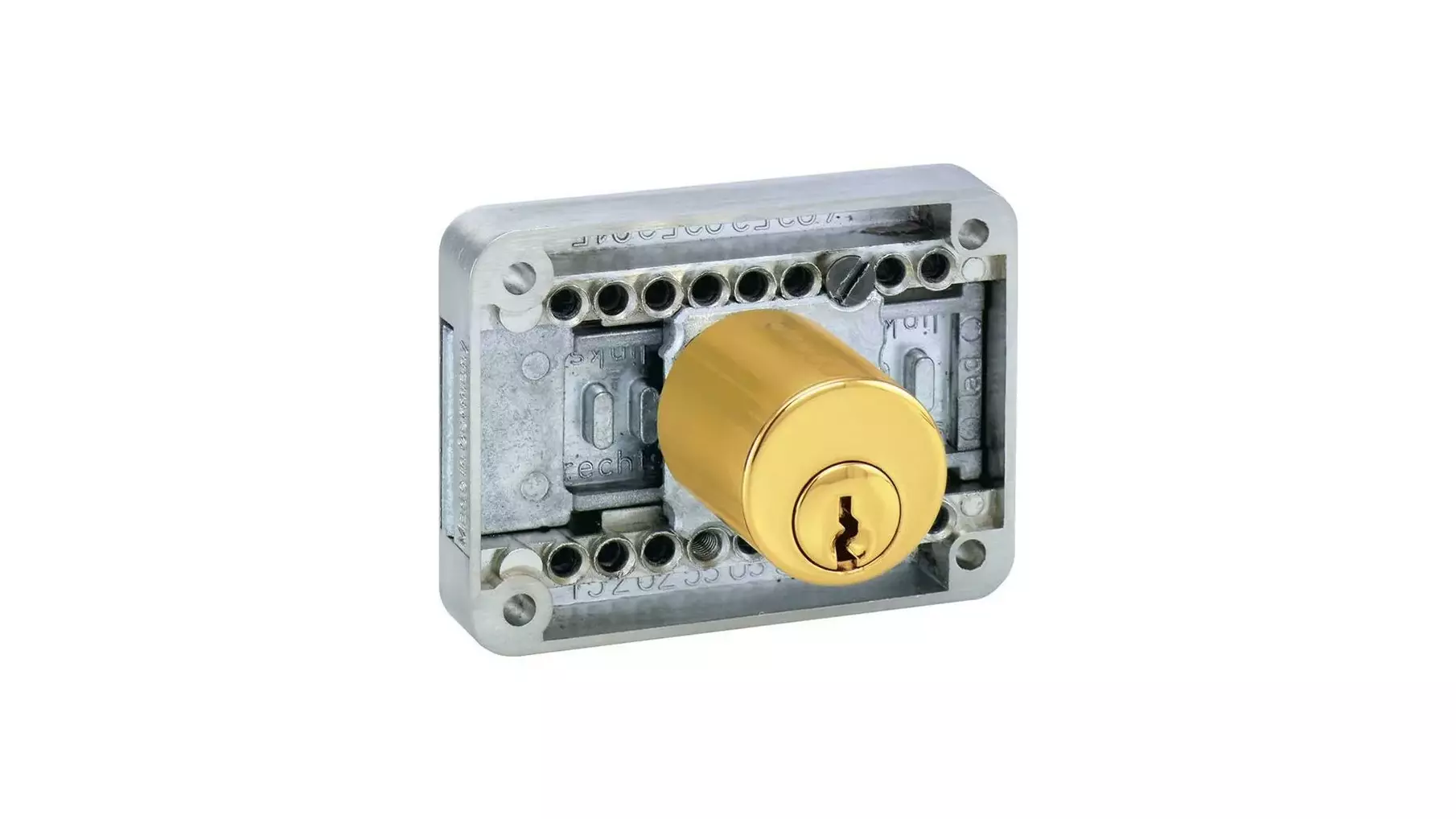 Oplegslot cil.  glans messing BN 0101, cilinderlengte 26,5mm