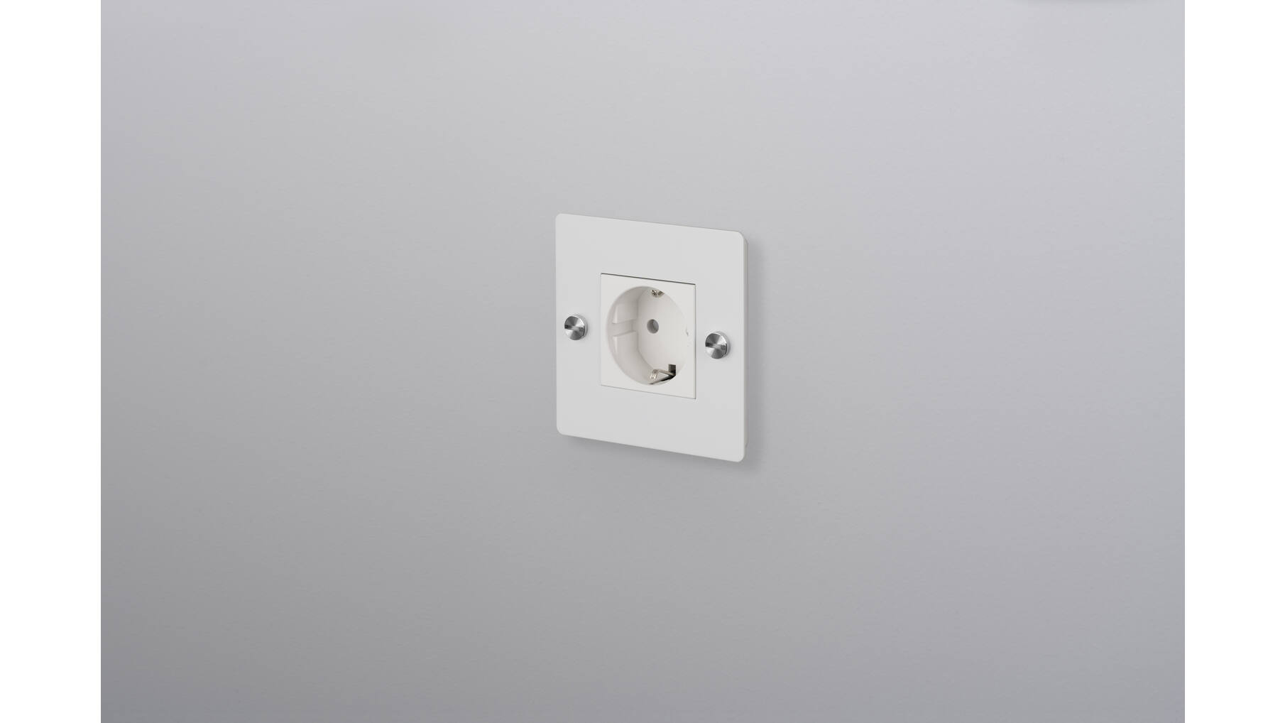 EU 1G Socket/Schuko Type F/w/out B+P Logo/White