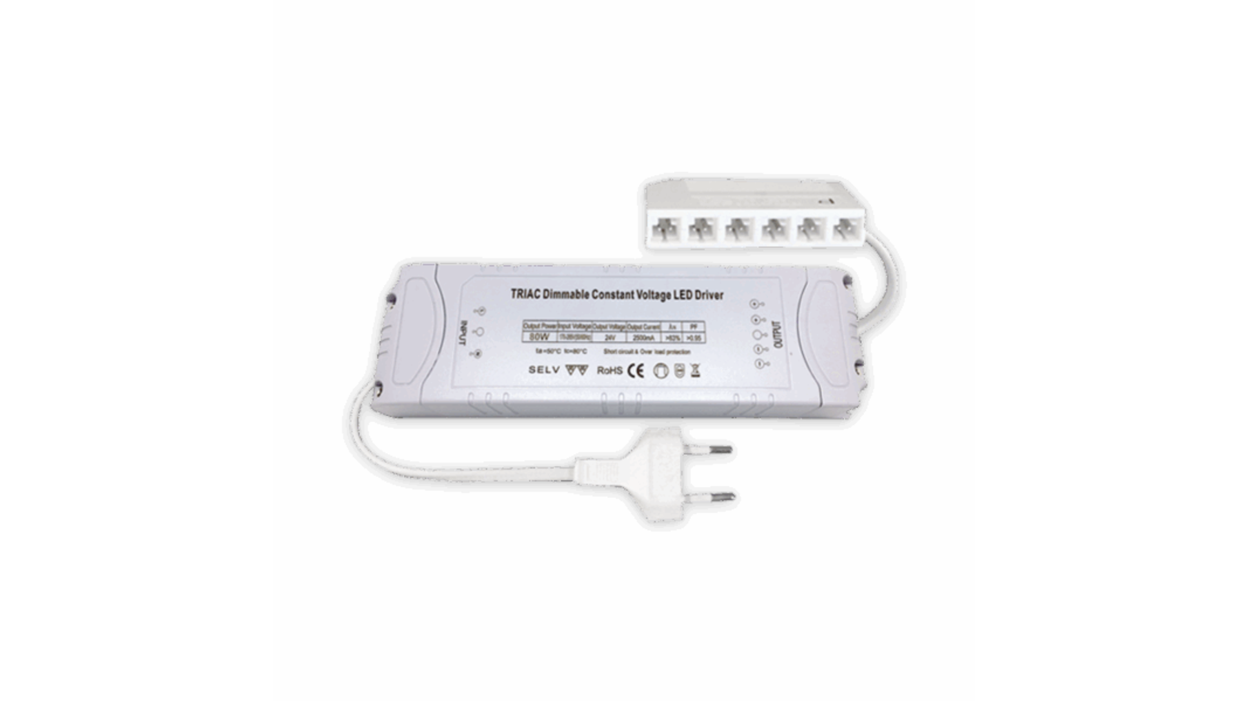 Dimbare Driver 24V/50W + 6 voudig Micro24 verdeler