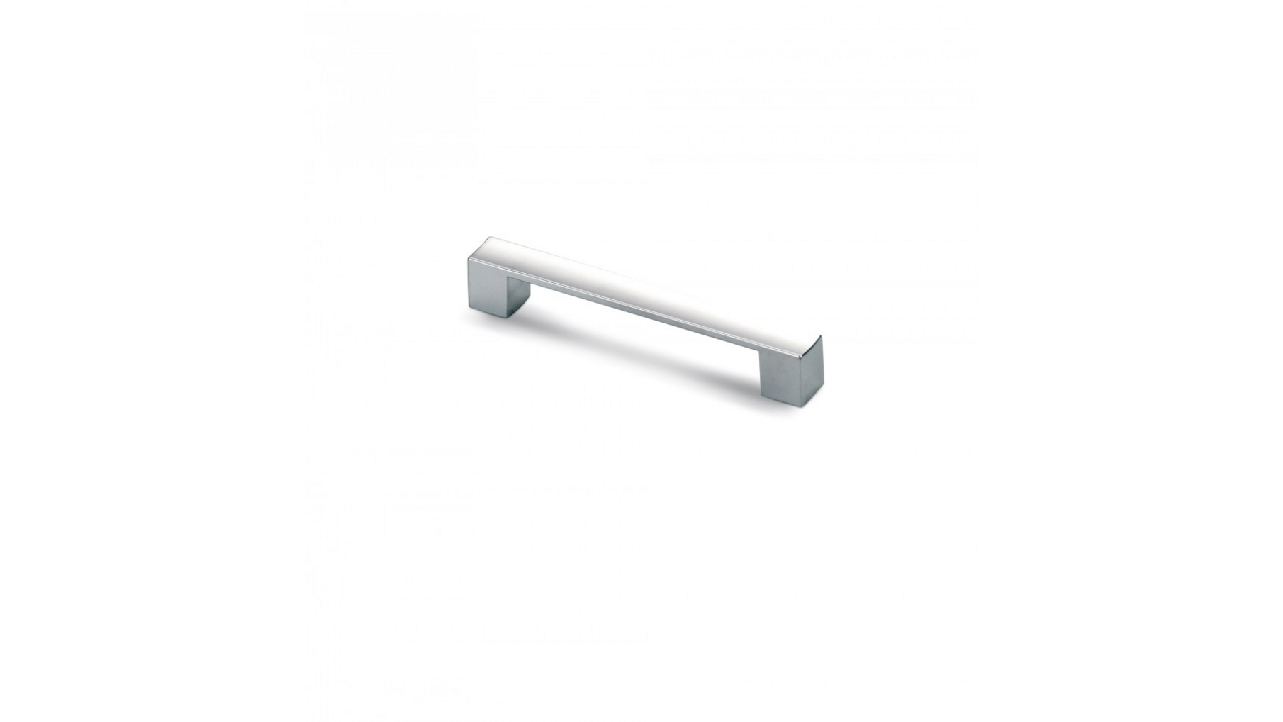 Greep BLOCK mat chroom 161x19mm, hartmaat 128mm