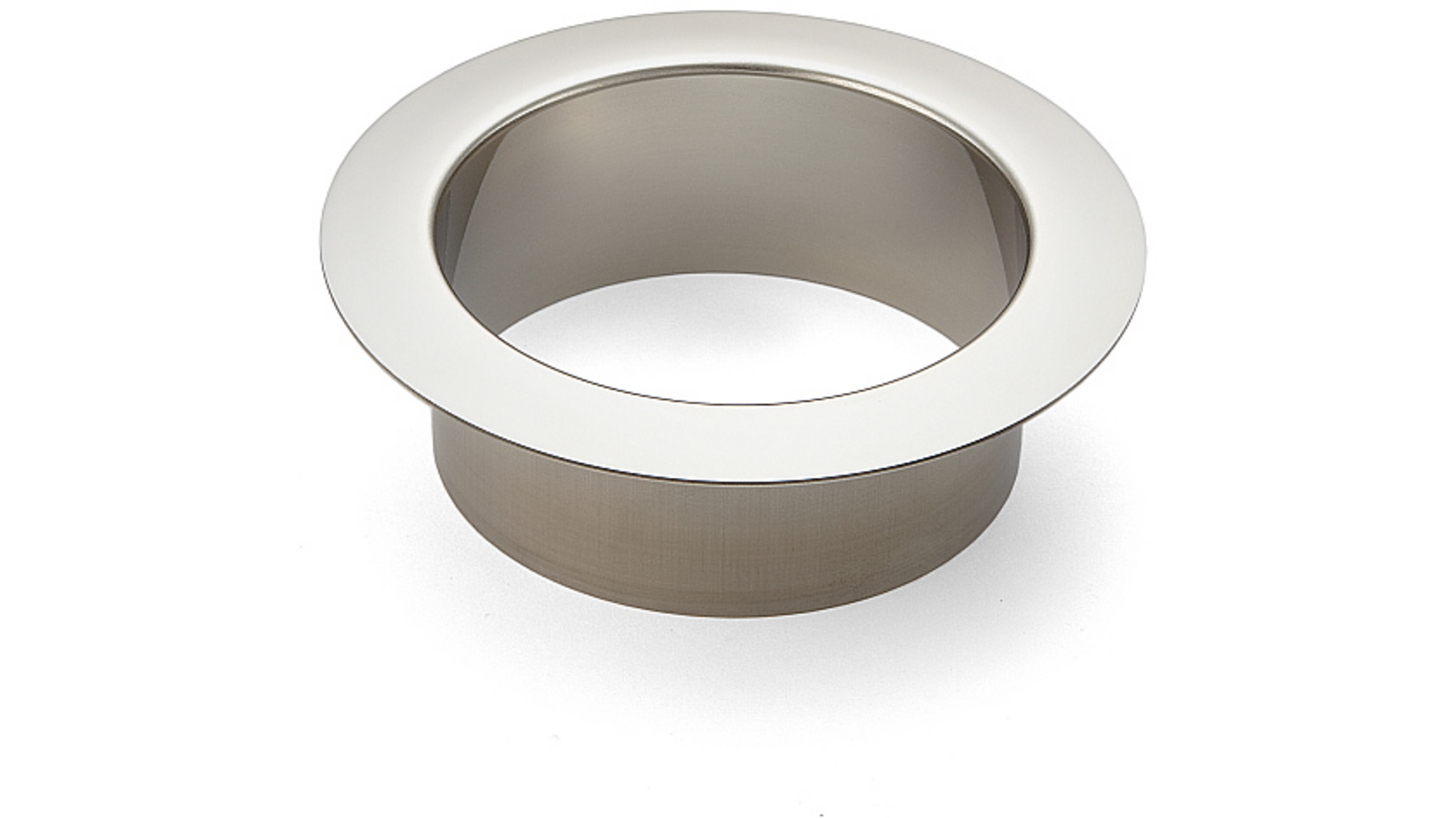 Afvaldoorlaat rond RVS glanzend, boormaat 106mm, geen deksel