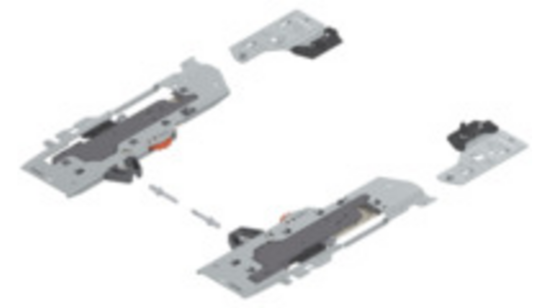 Tip On/Blumotion set eenheid 0-10 KG NL270 en 300mm