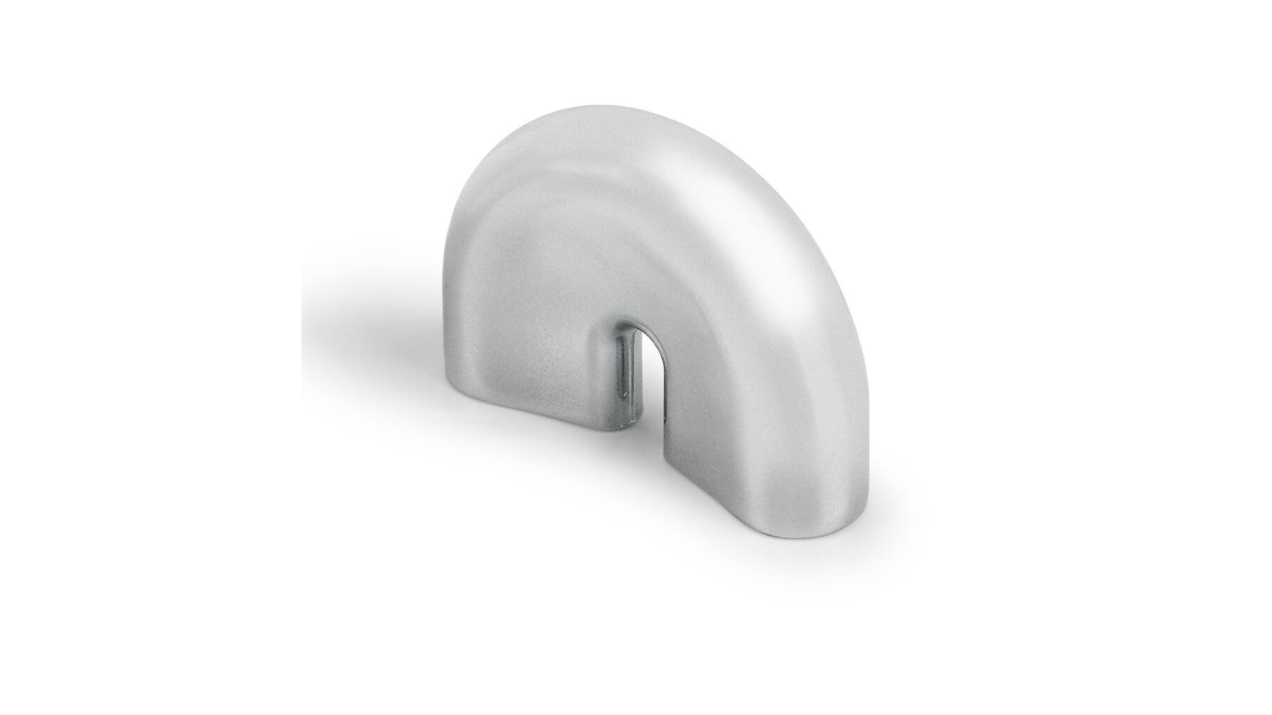 Knop CIRCLE mat chroom 40x11x28mm, hartmaat 32mm