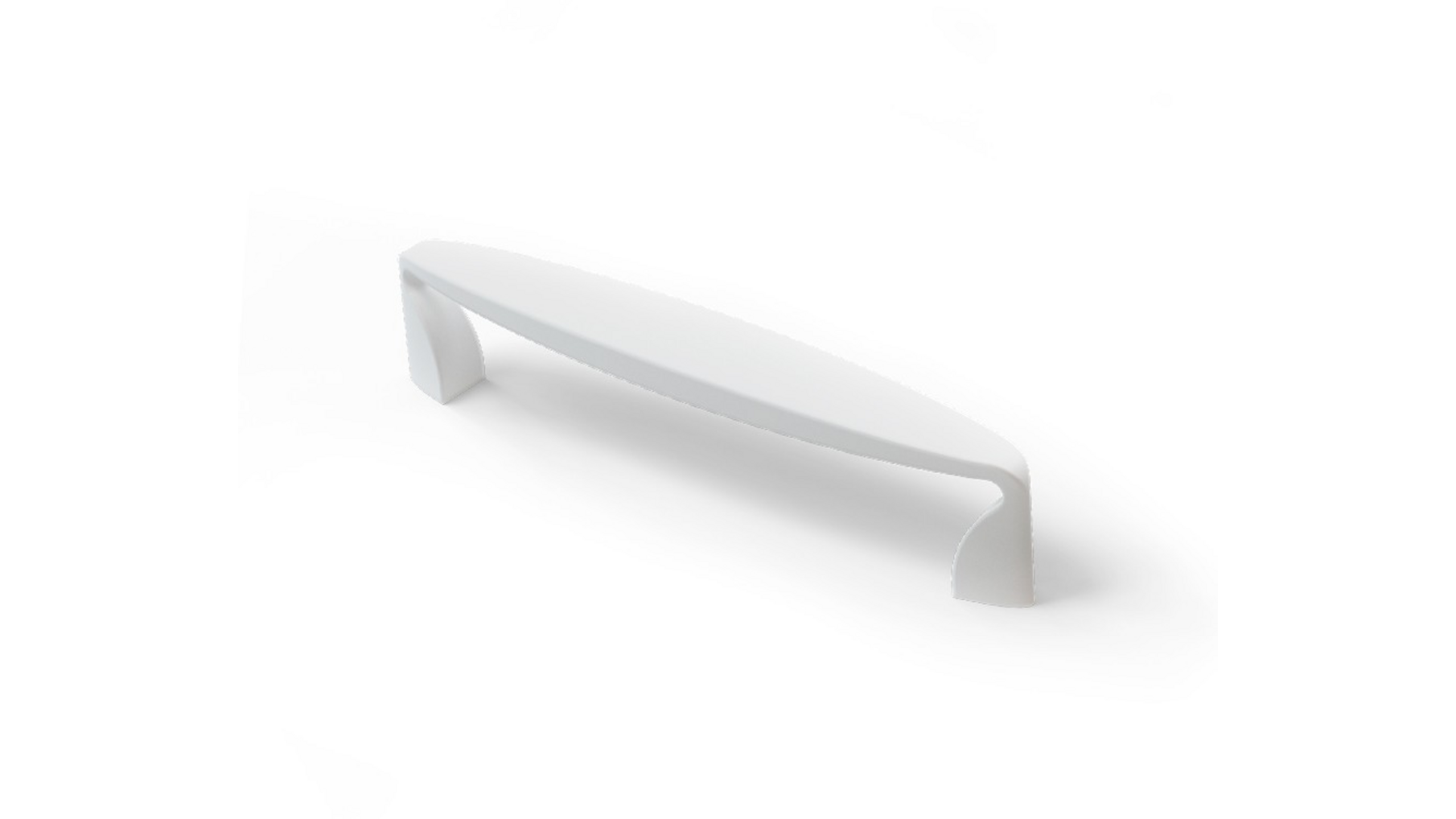 Greep ELBOW mat wit 208x20x30mm hartmaat 192mm