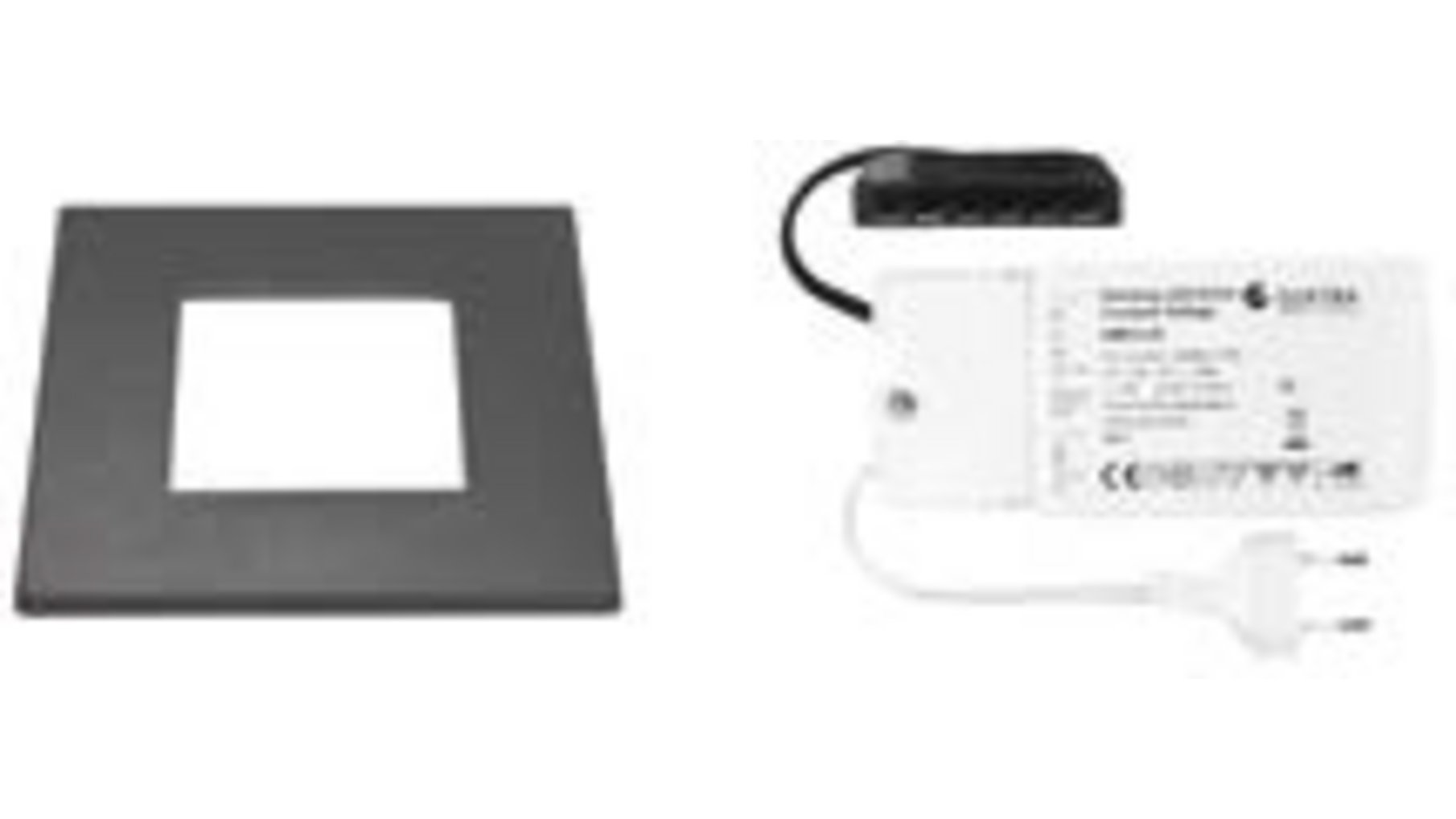 1x Quadrum mat zwart 12V + RL-dimbare driver 30W