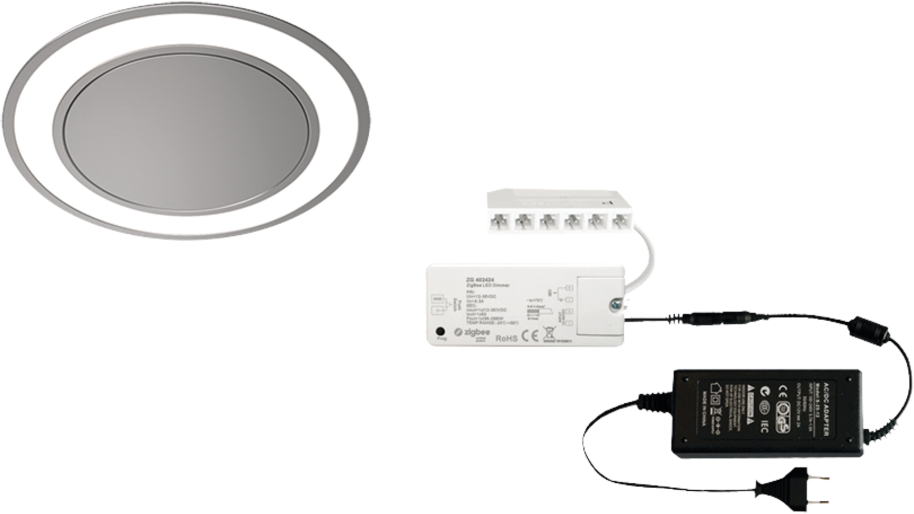 2 x Holl TH Edel. Look 24V + Zigbee ontvanger + Driver 24W
