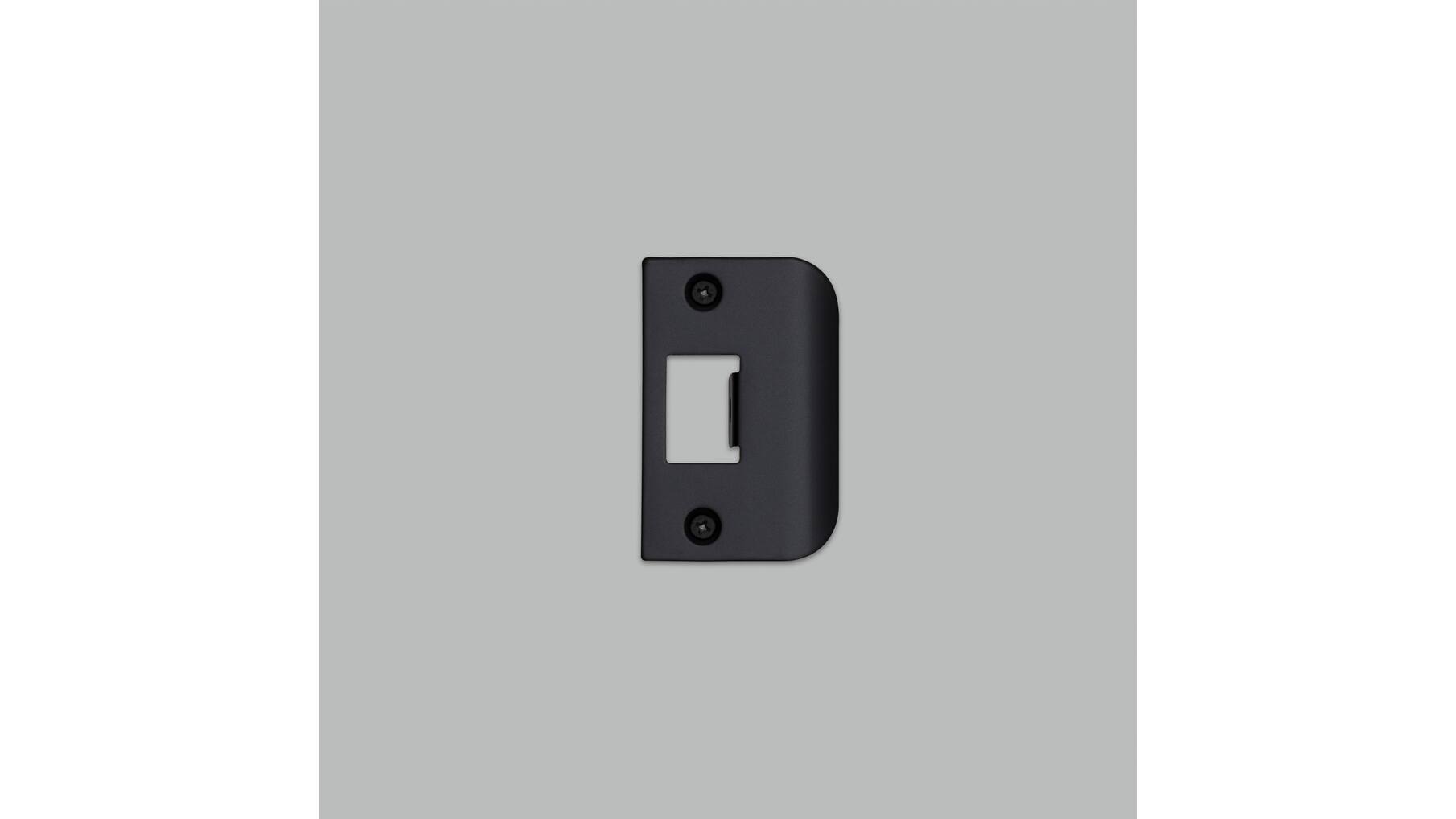 Strike Plate Kit/D Shaped/Standard Door/Black