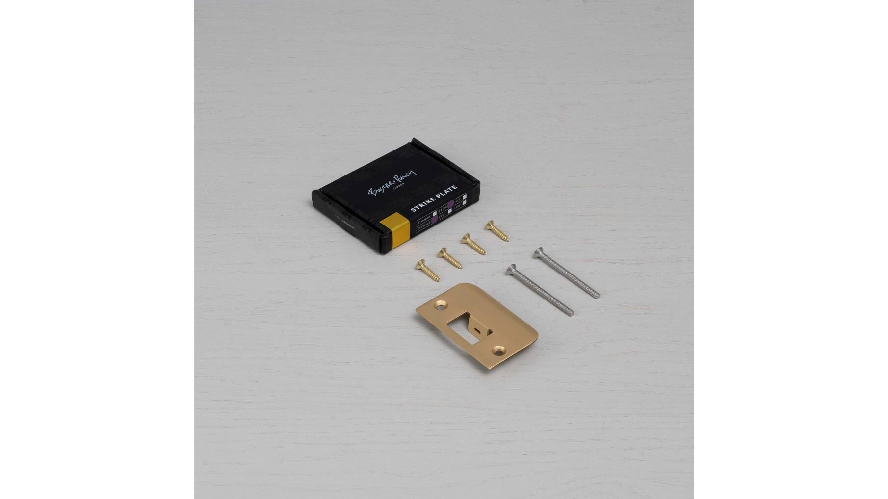 Strike Plate Kit/D Shaped/Standard Door/Black