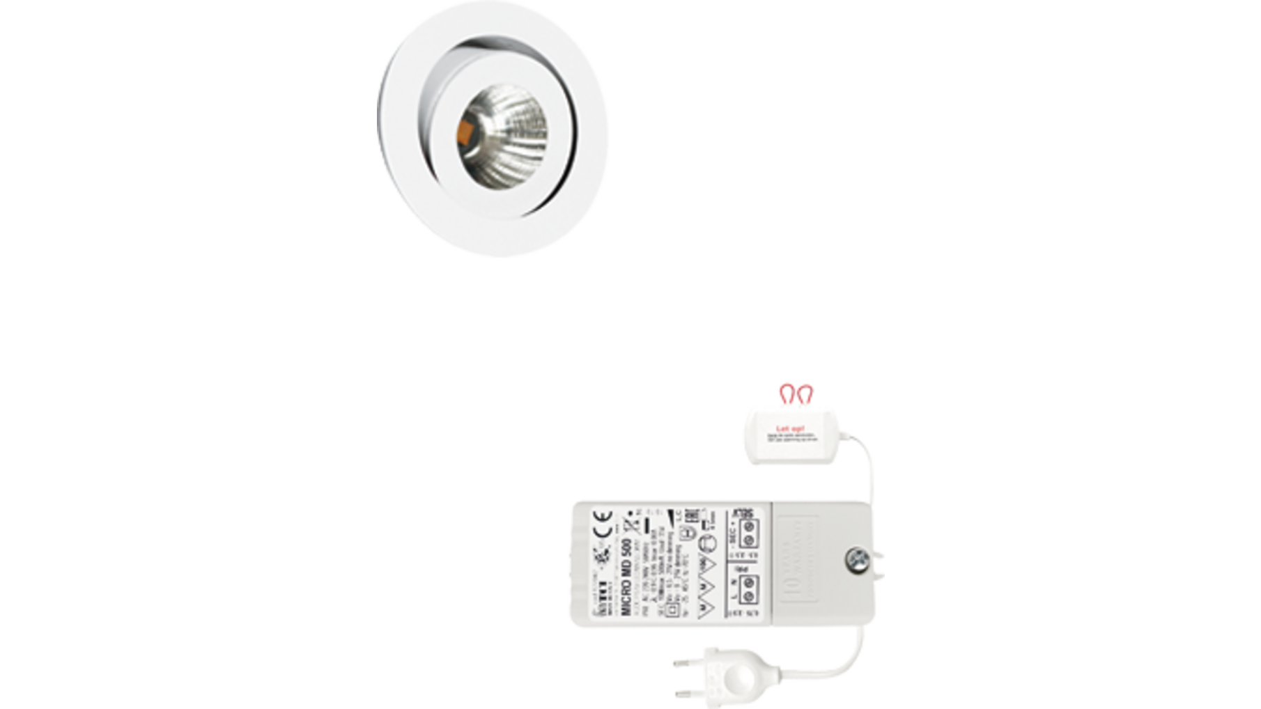 3x Ancona wit DTW 3000K-2200K +3x verleng+Driver RL dimbaar