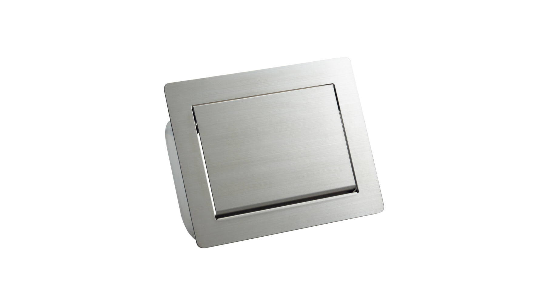 Afvaldoorlaat 308x234mm RVS schuin te gebruiken 85-45 graden