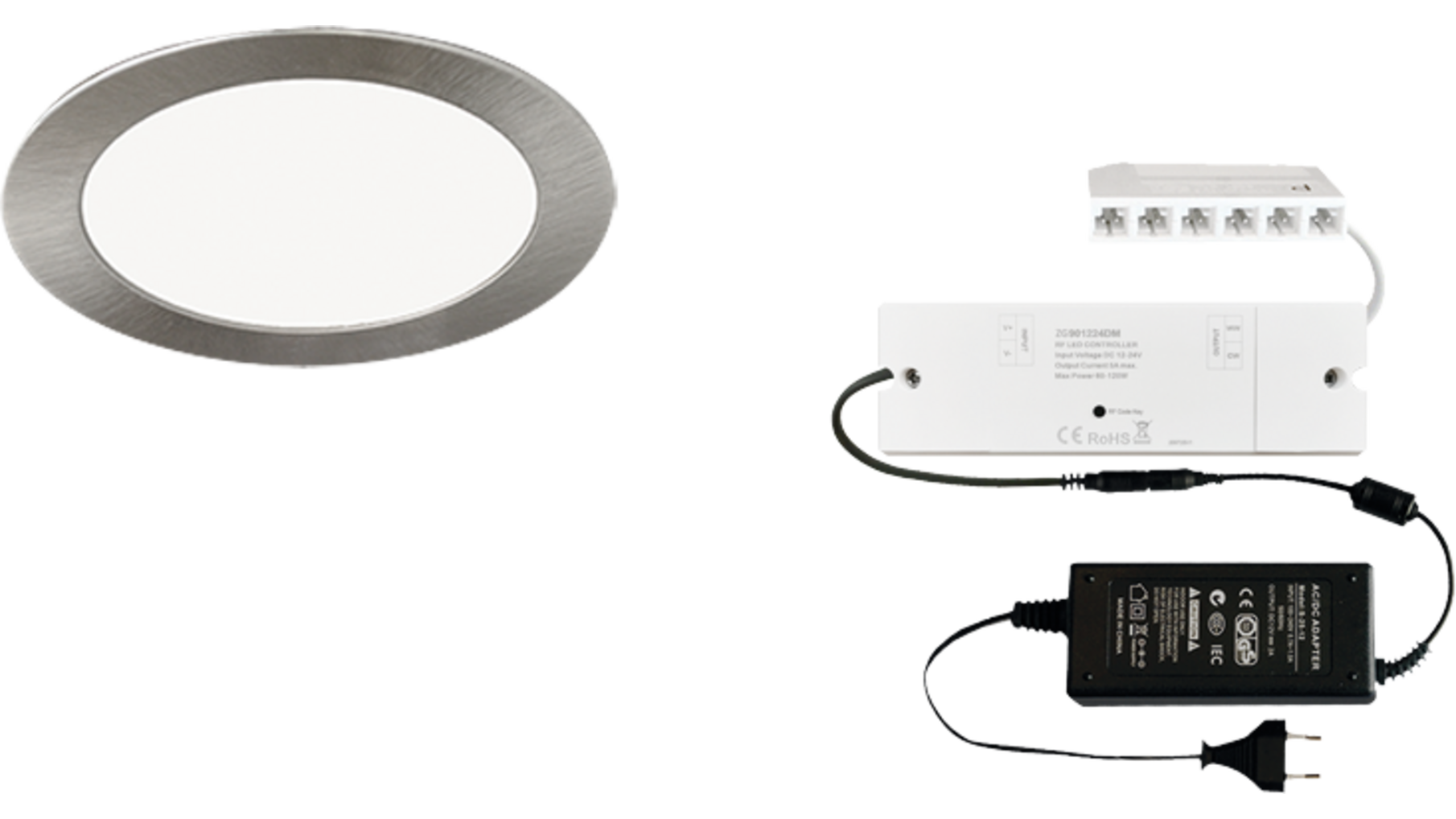 2x Smally XS Plus RVS Look 24V+ ZigBee D-Motion + Driver 24W