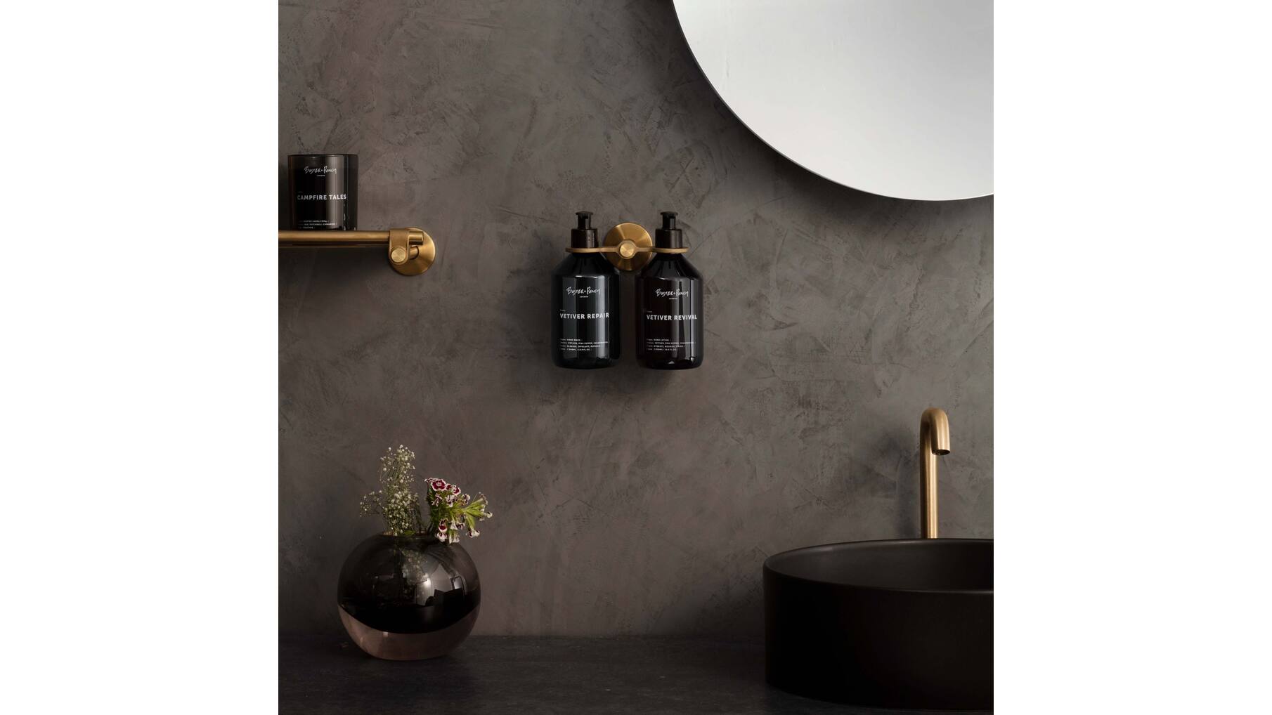 Soap Holder/Double Dispenser/No Soap Included/Cast/W