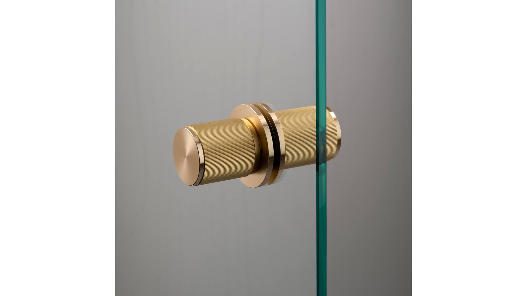 Fixed Door Knob/Double-Sided/Linear/Brass