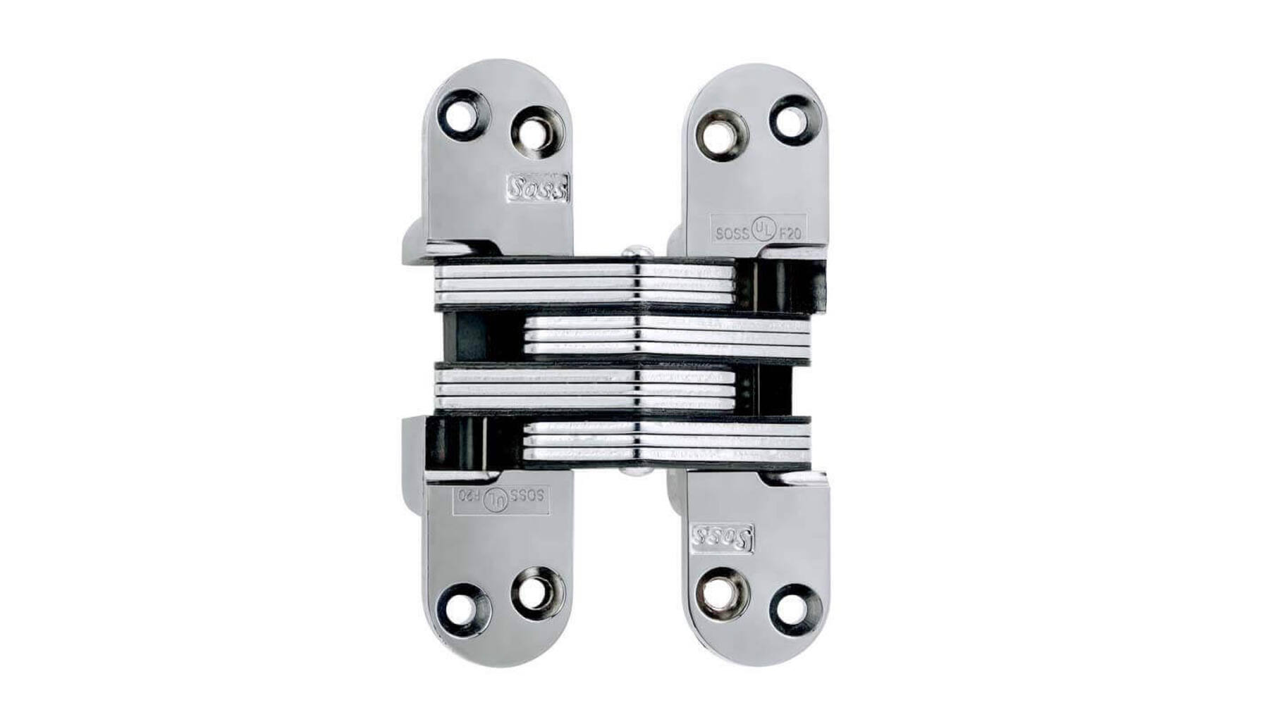 SOSS scharnier RVS 117.5x258.6mm, houtdikte 41.3mm minimaal