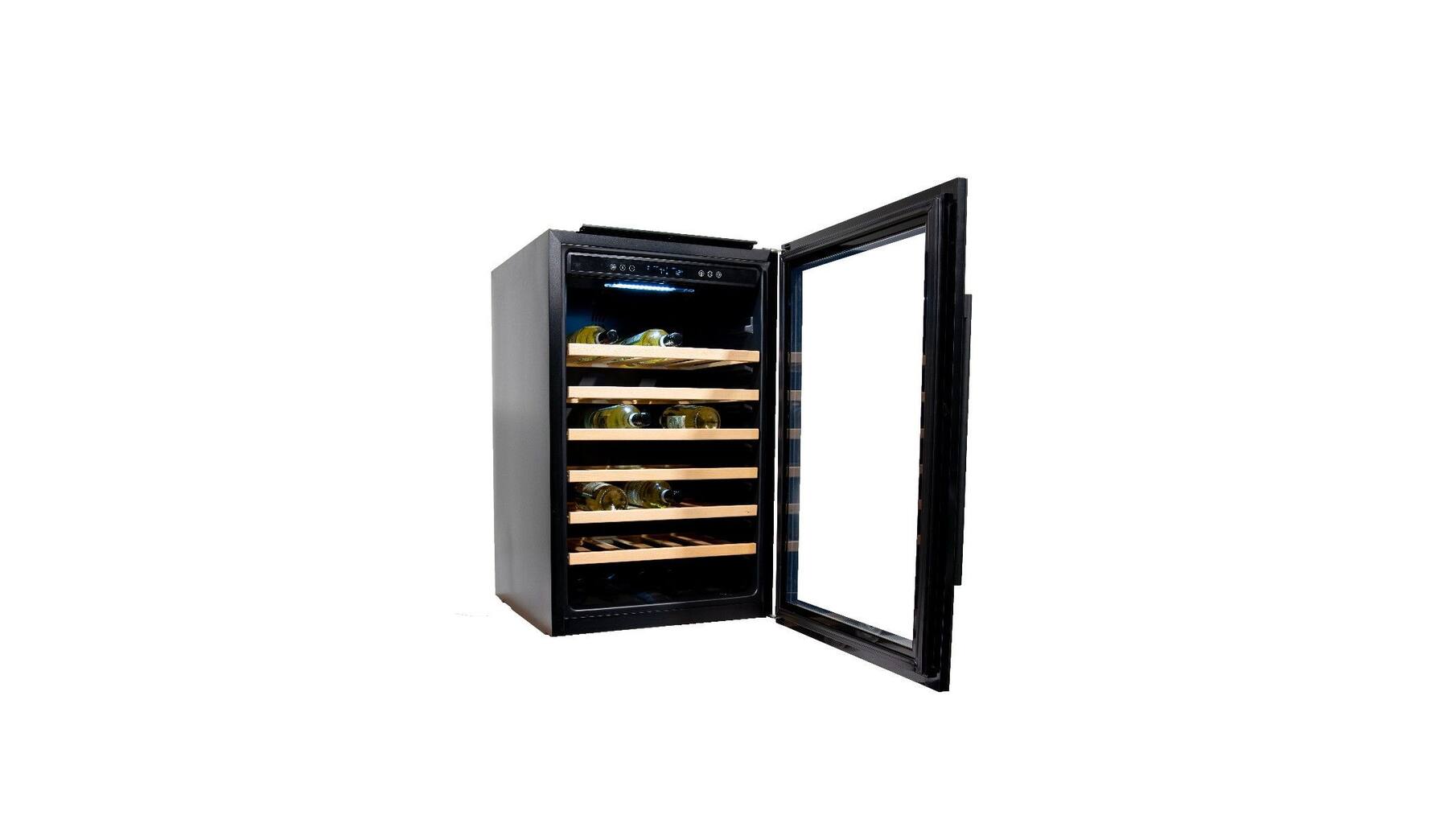 Vinata Wijnklimaatkast Premium, RVS glazen deur, 48 Flessen