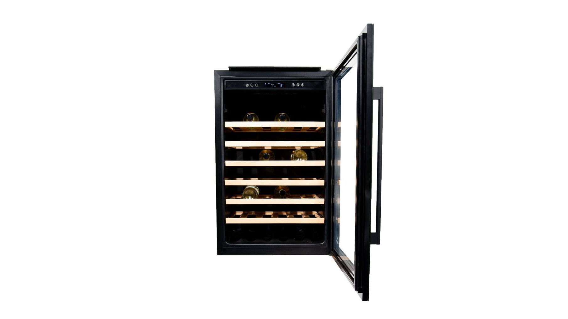 Vinata Wijnklimaatkast Premium, RVS glazen deur, 48 Flessen