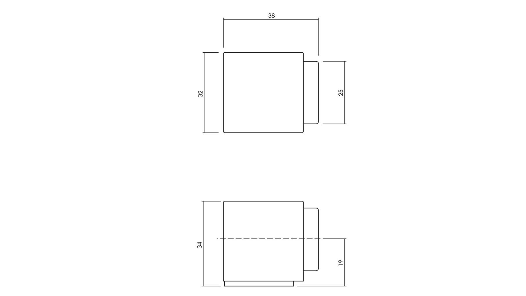 Olivari deurstop Cubo chroom mat