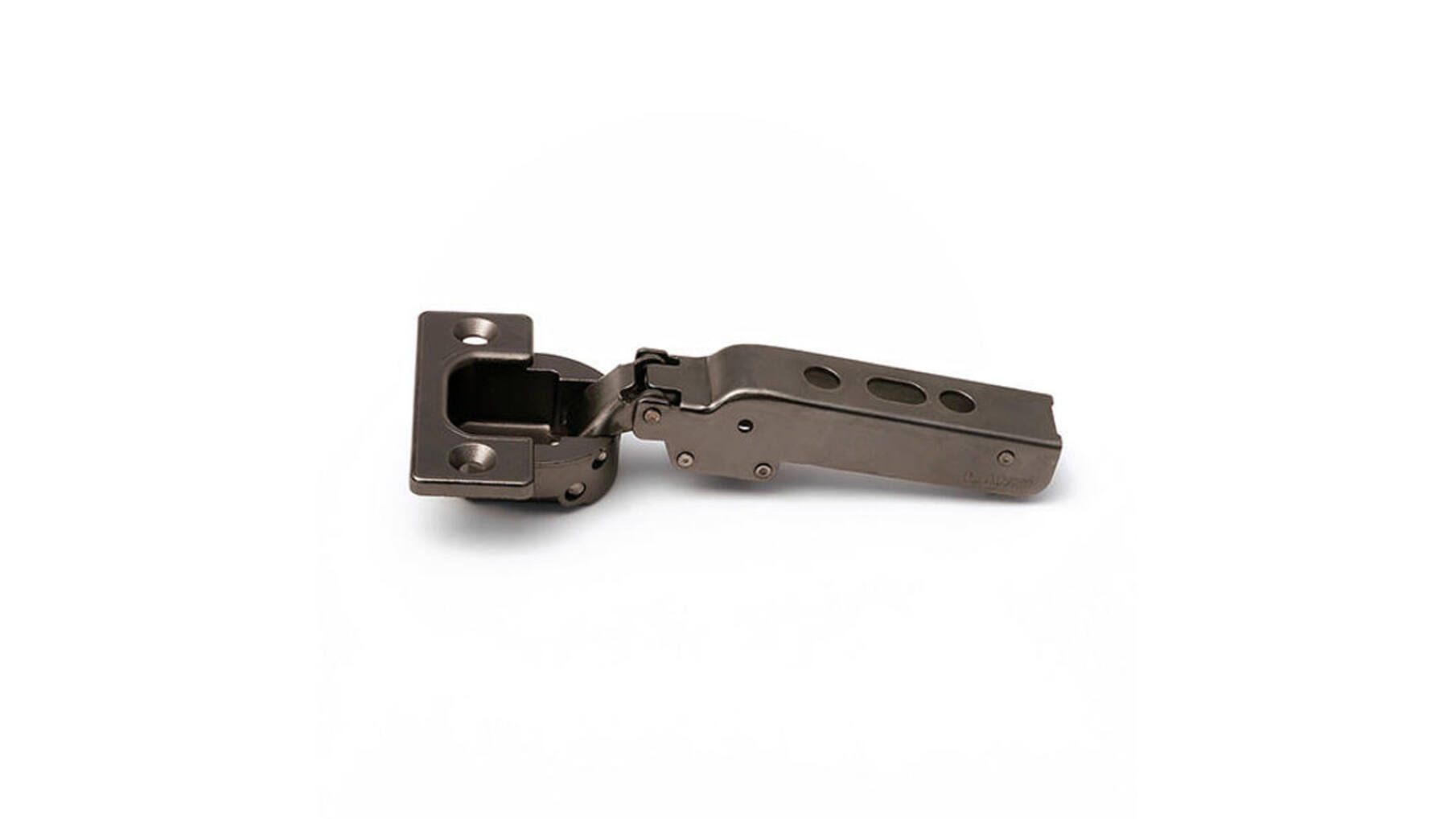 Scharnier met veer voorslaand zwart heavy duty