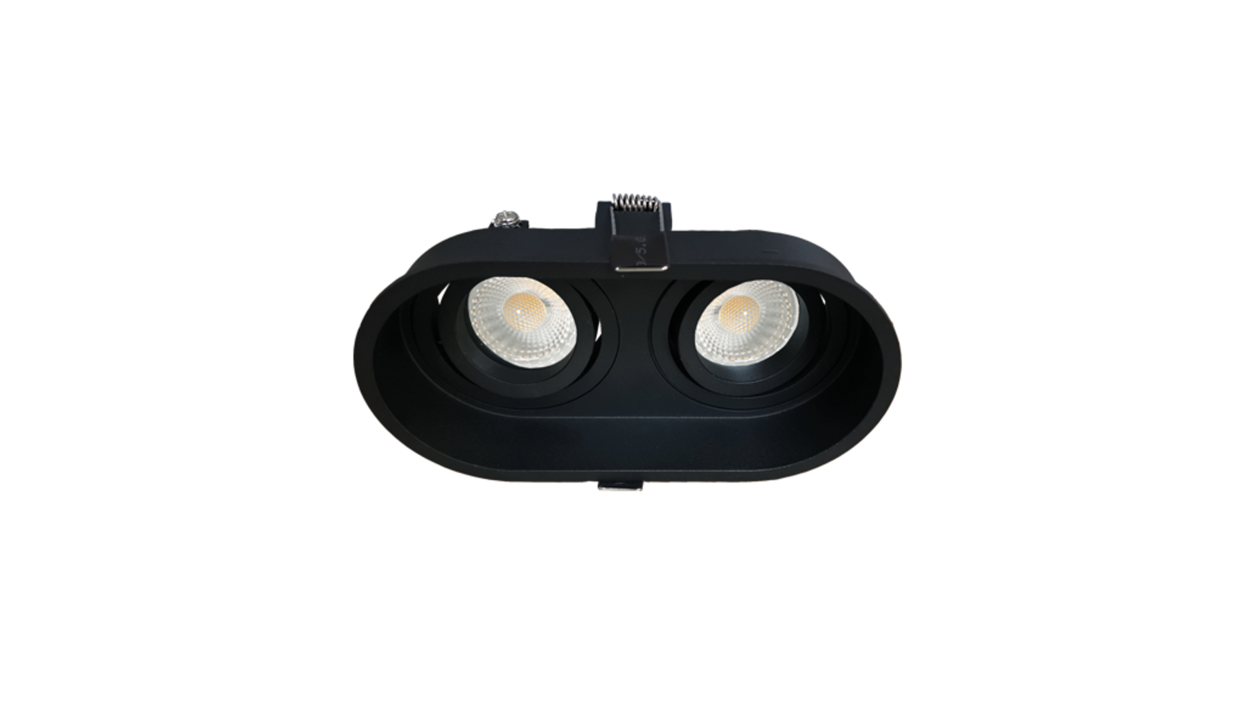 Palma Duo kantelbare inbouwspot rond zwart + Triac driver