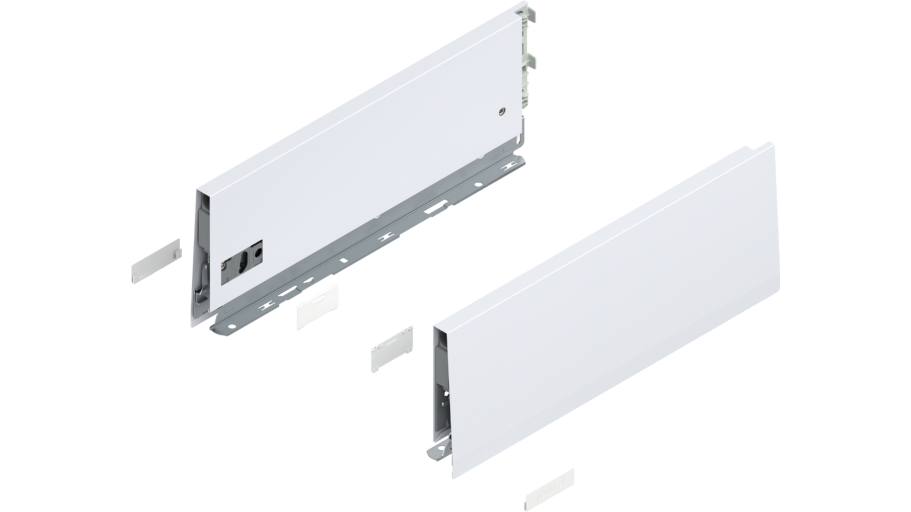 Merivobox zijkant K-hoogte, R+L, 350mm kleur: zijdewit