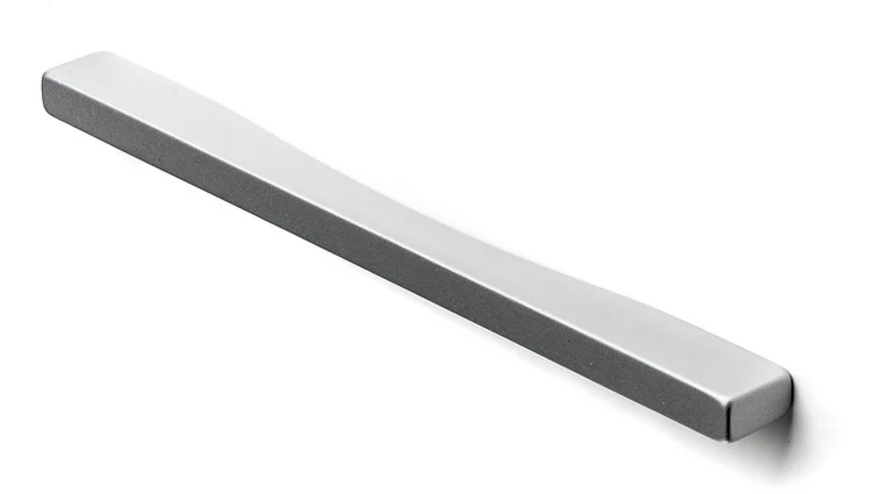 Greep 158x18x10mm mat metallic aluminium, hartmaten 128/64mm