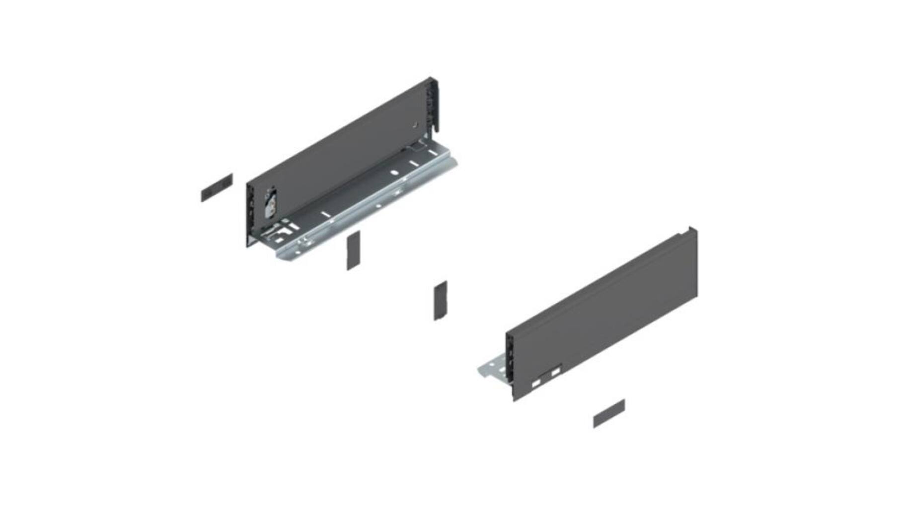 Legrabox ladezijde M, oriongrijs 300mm, hoogte 90,5mm