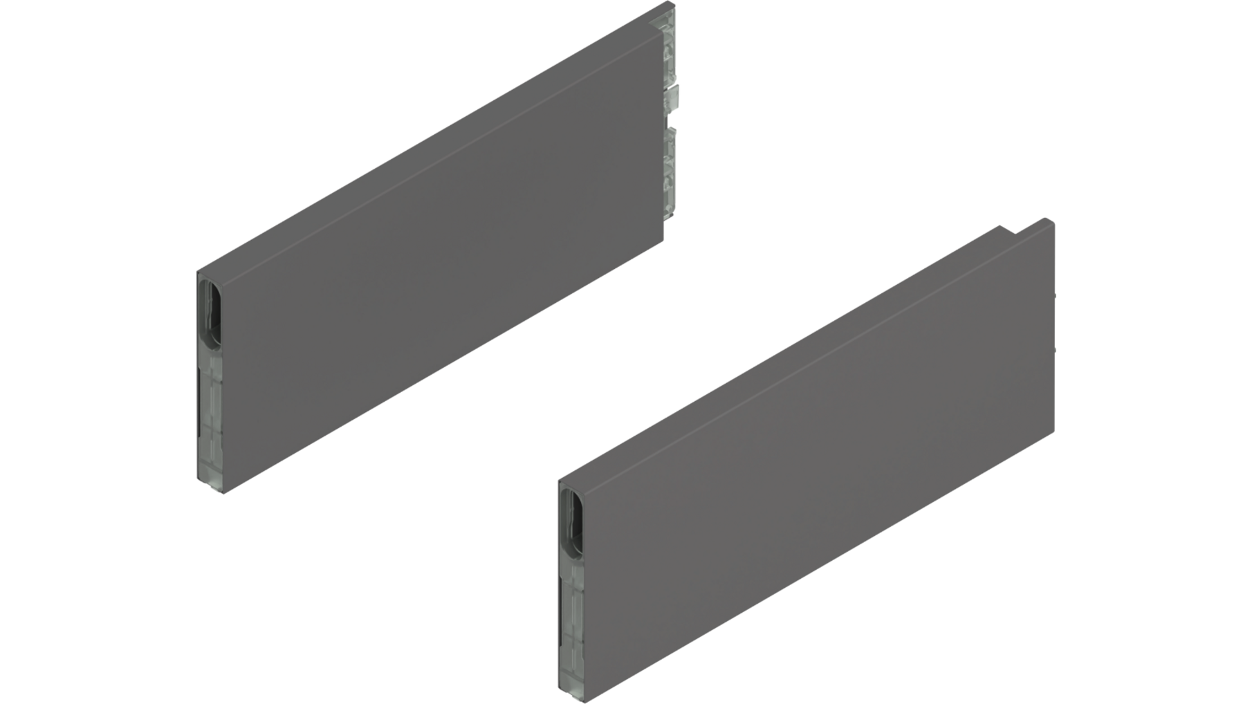 Boxcap Merivo L+R v/ corpusdiepte 270mm hoogte E, oriongrijs