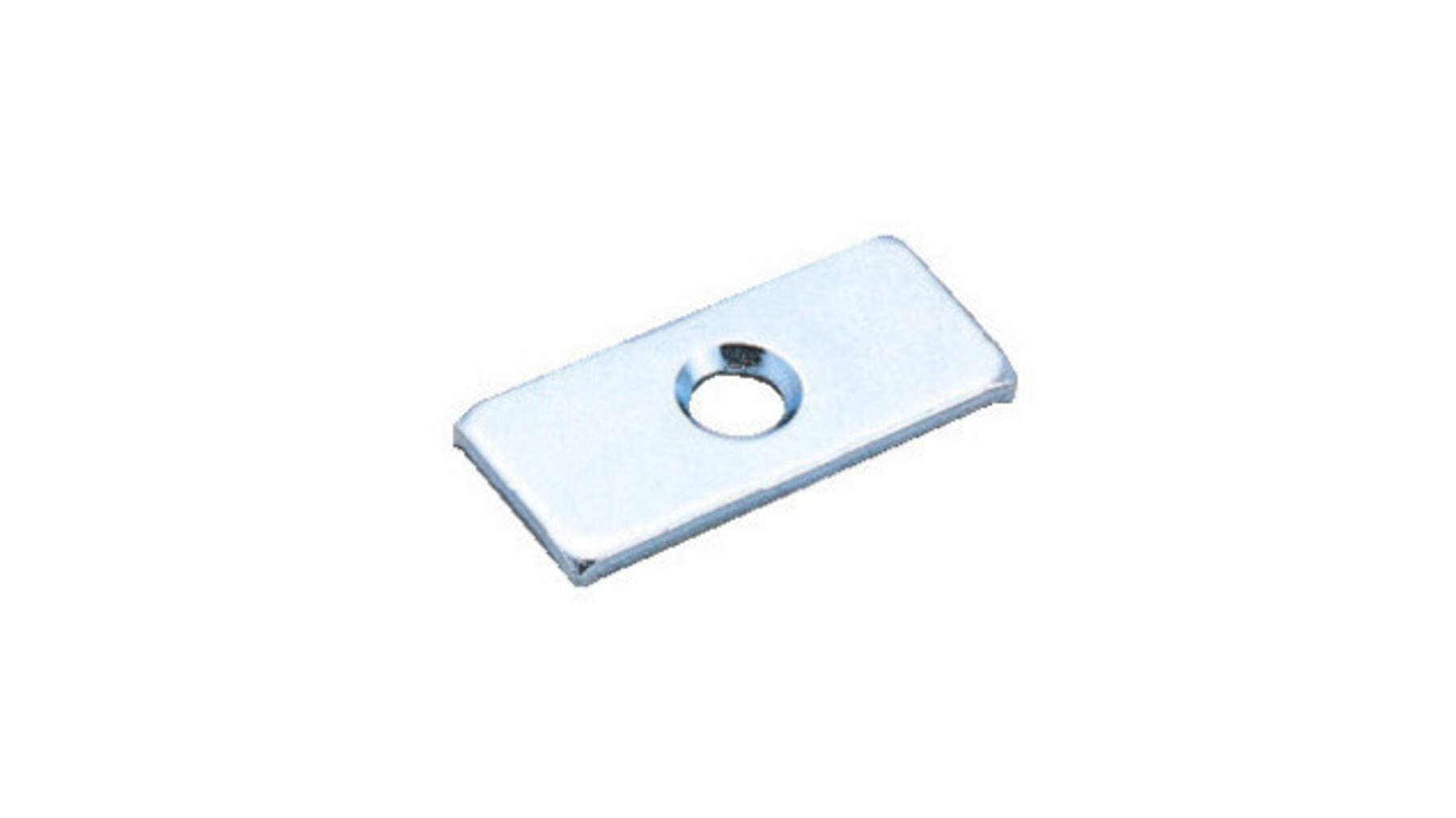 Contraplaat 28x12x1.4mm staal verzinkt voor magneetsnapper