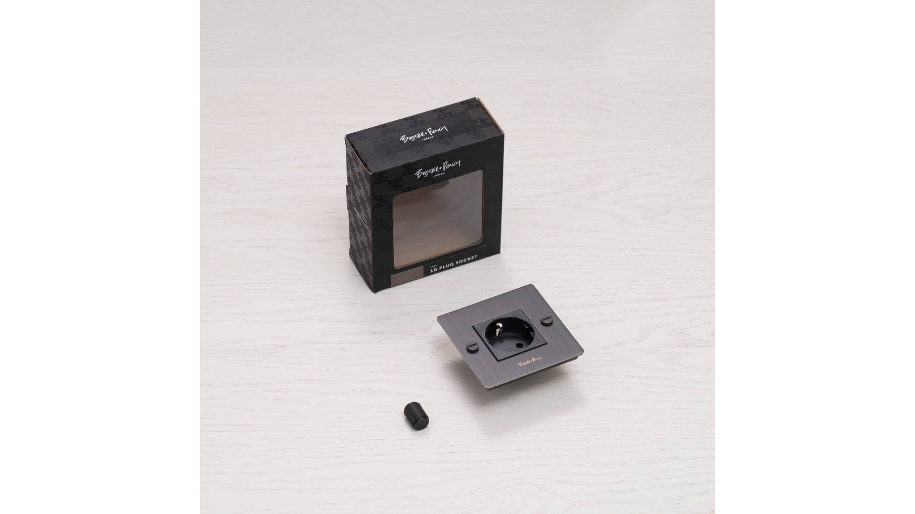 EU 1G Socket/Schuko Type F/w/ B+P Logo/White