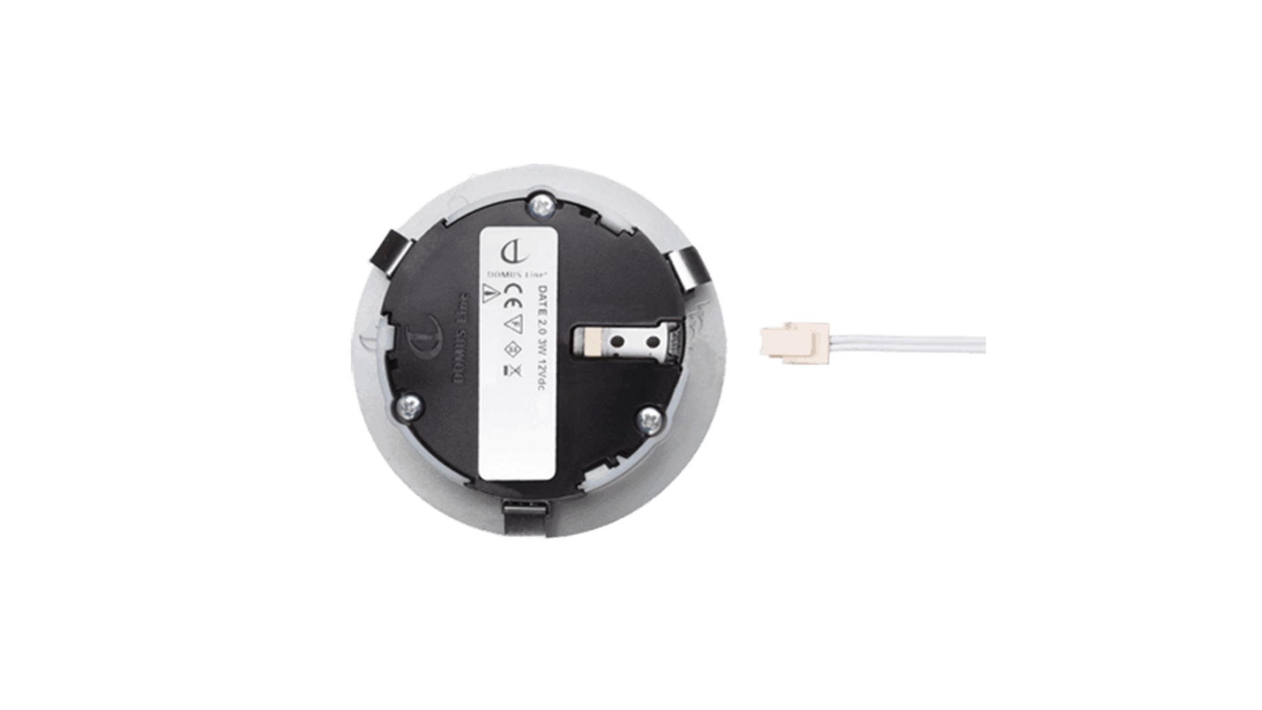 2 x DATE 24 inbouwspot Zwart 24Vdc- 3W - 2700K via mc easy