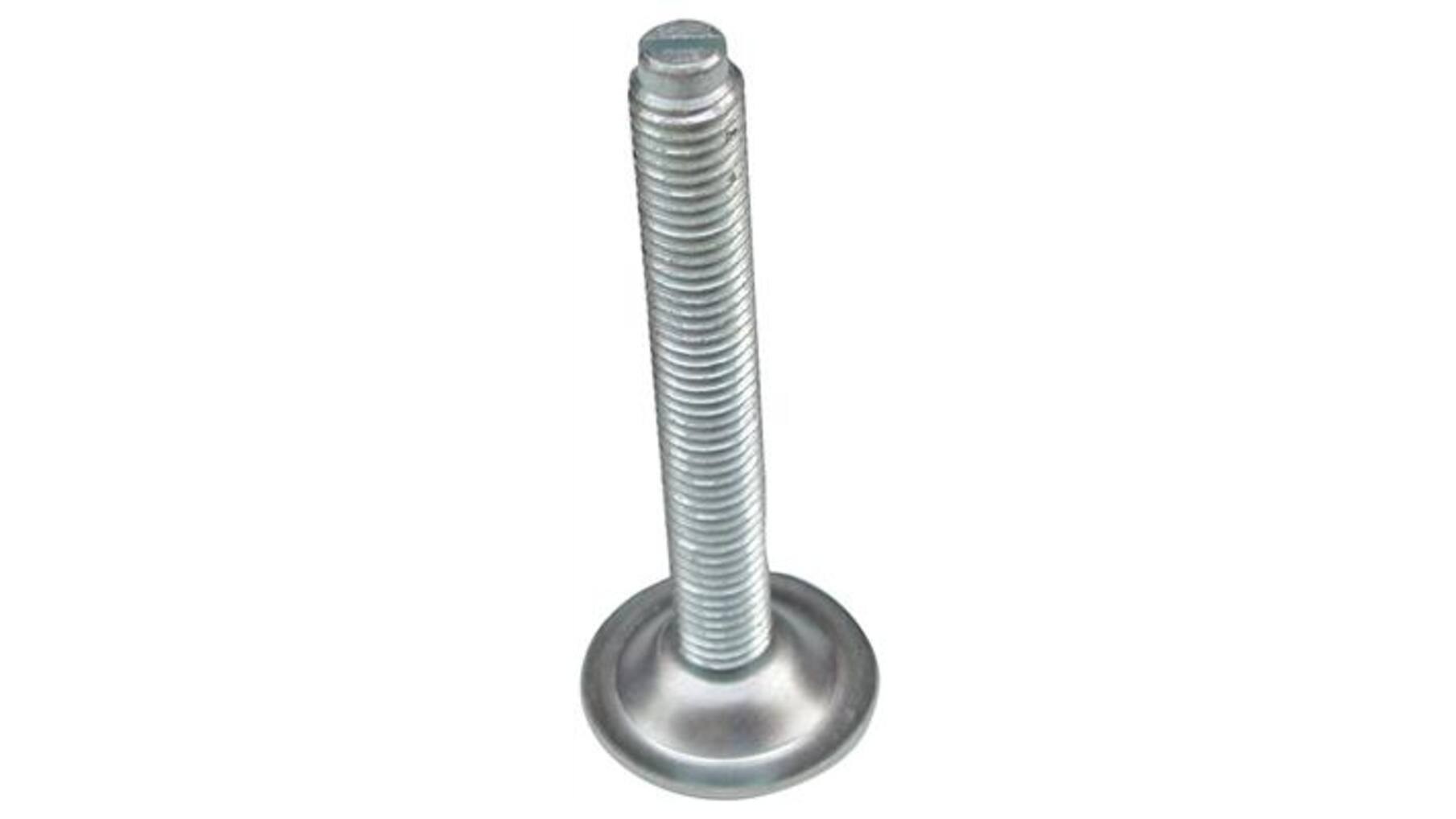 Stelschroef M8x30mm verzinkt hoogte 30mm, met zaagsnede