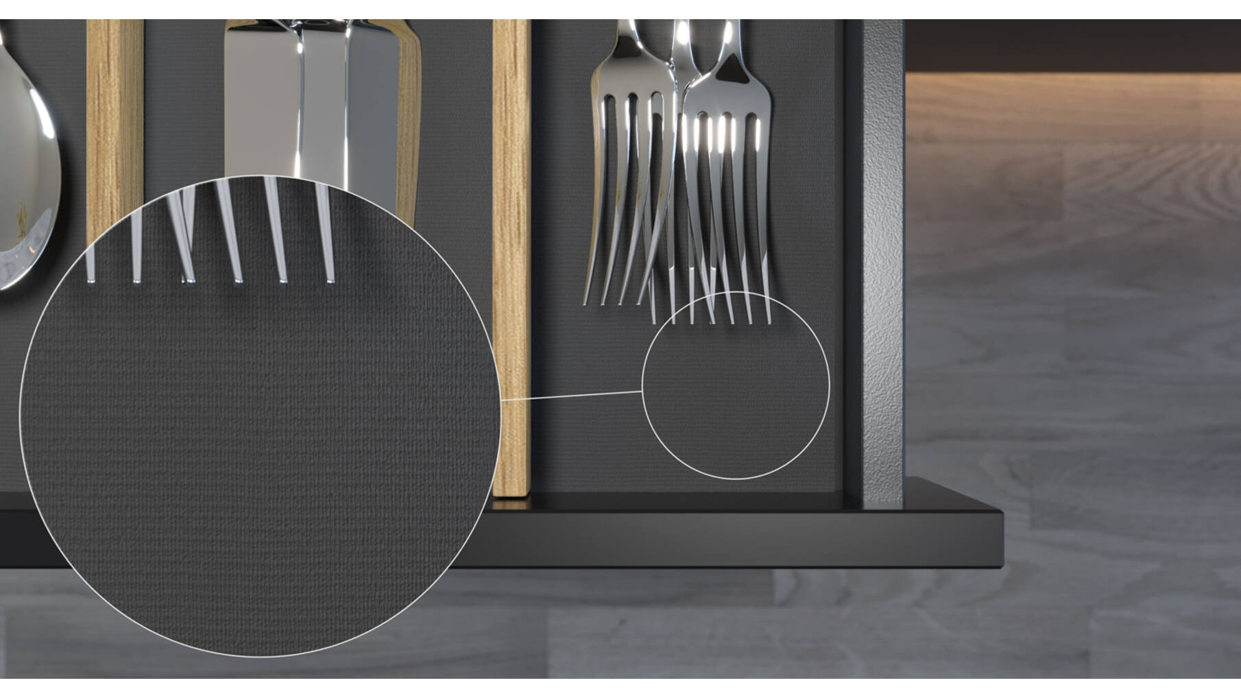 Antislipmat antraciet hoog 480mmm, dik 1.2mm op rol 20mtr