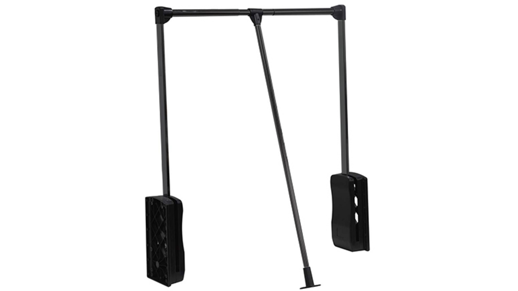 Garderobelift zwart, draagkracht 18-20kg. kastbreedte 55-70