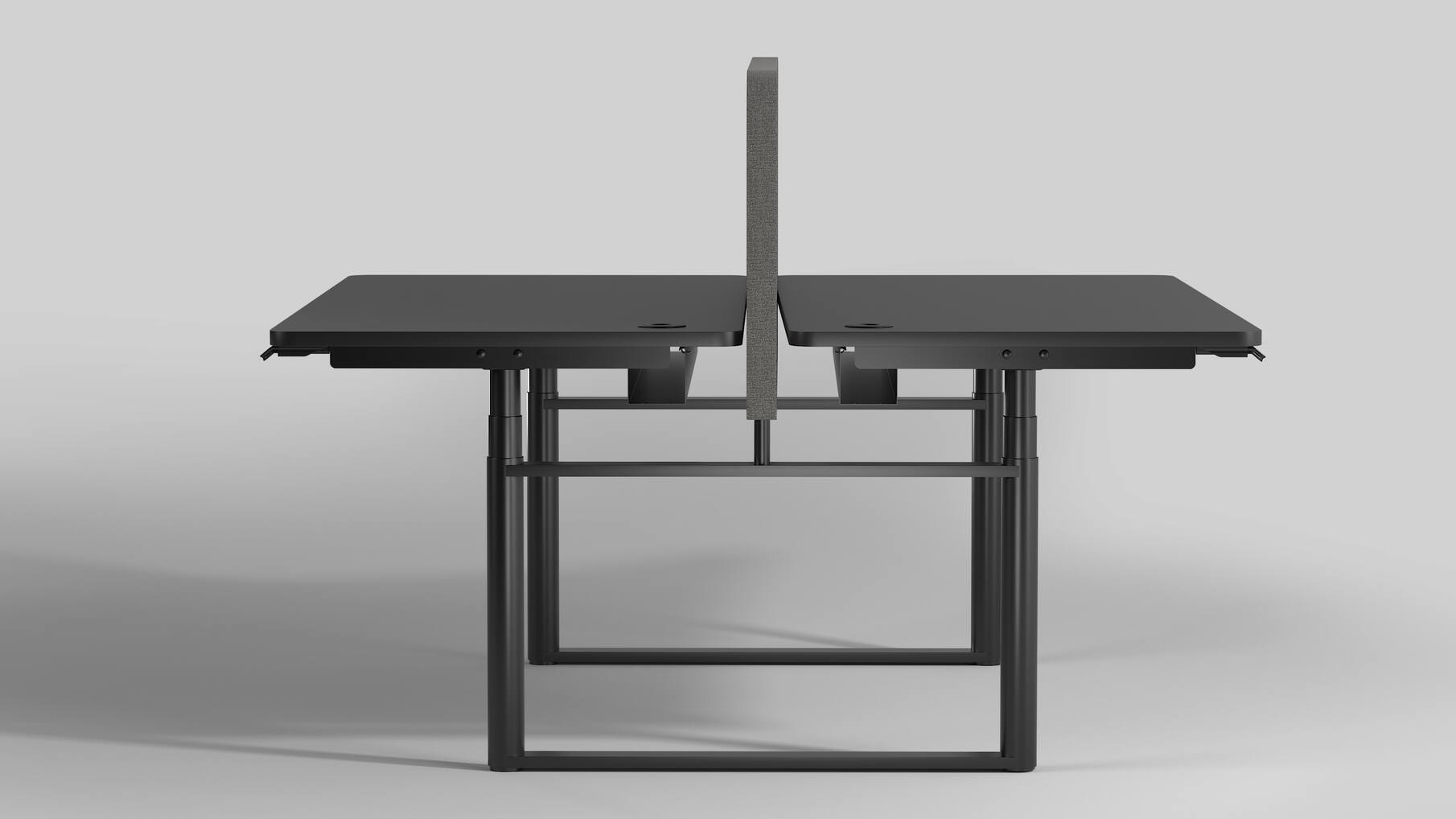 Round duo zwart inclusief verstelbaar frame 1200-1800mm