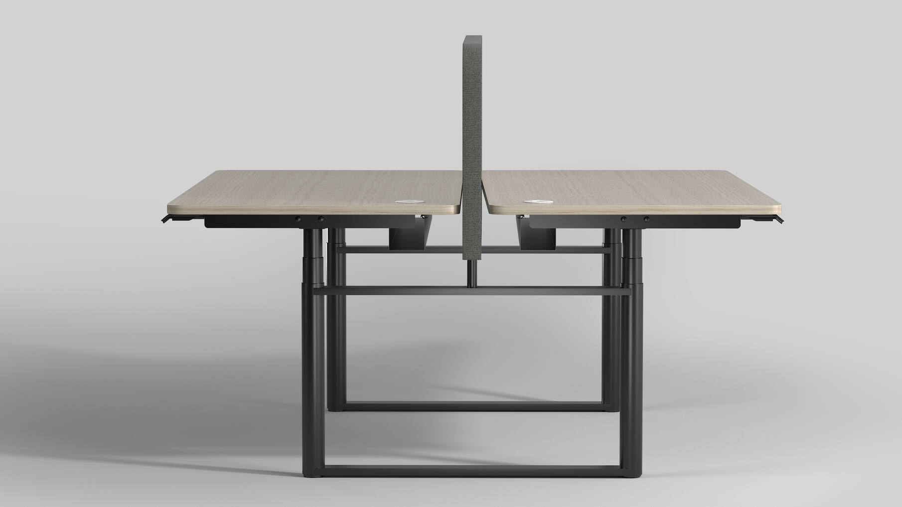 Round duo zwart inclusief verstelbaar frame 1200-1800mm