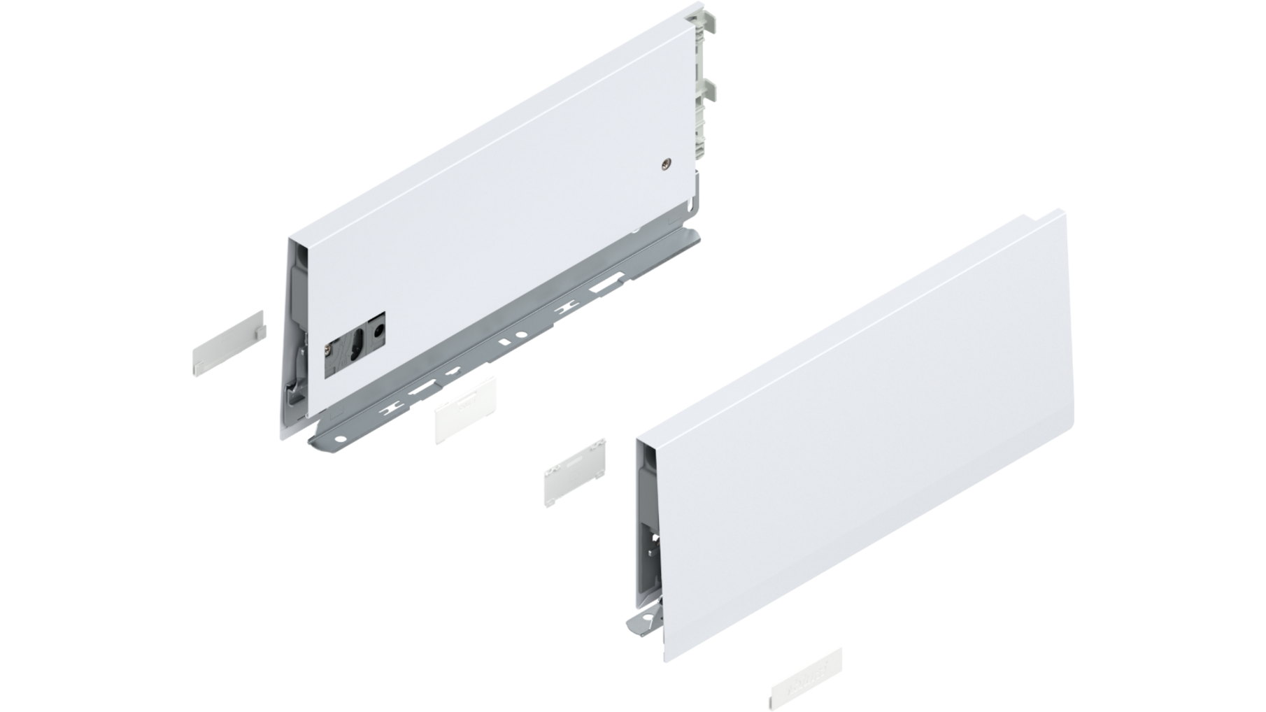 Merivobox zijkant K-hoogte, R+L, 300mm kleur: zijdewit