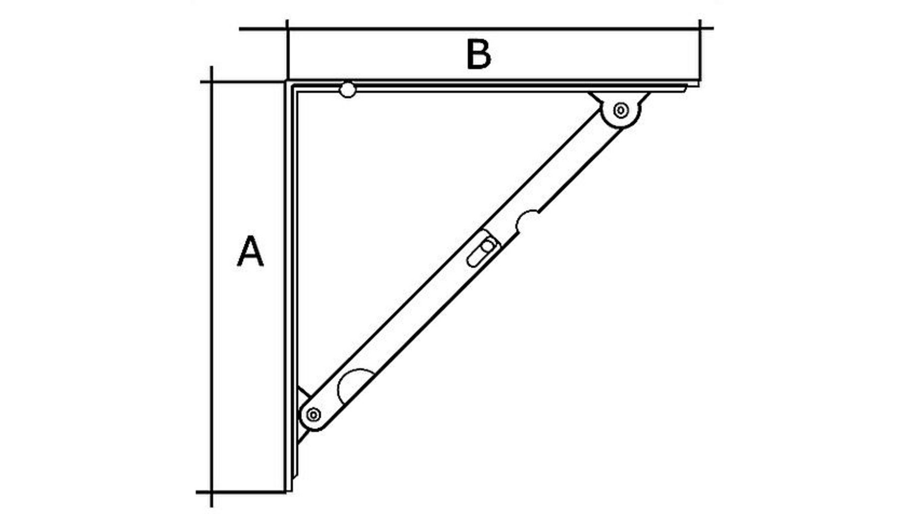 Drager automatisch opvouwbaar / zwaar / 200x300mm / verzinkt