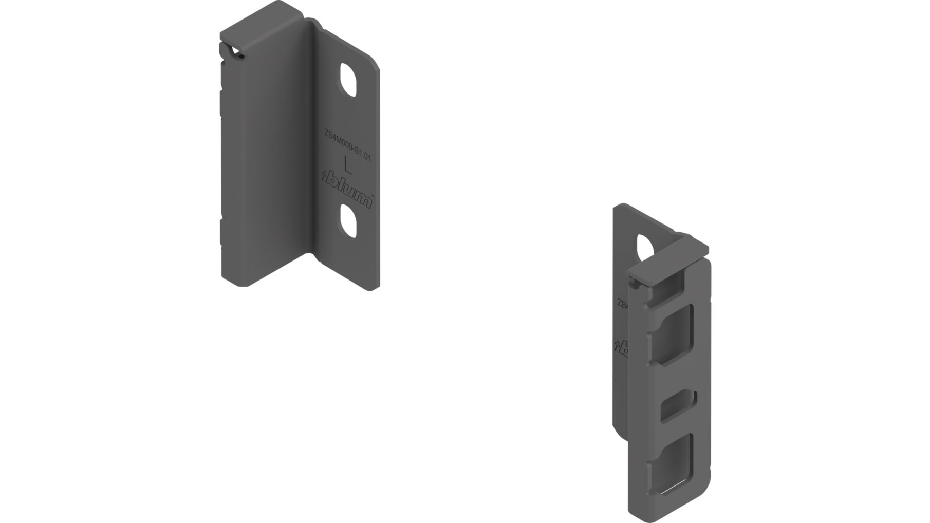 Rugwandhouder Merivobox M- hoogte, L+R, orion grijs