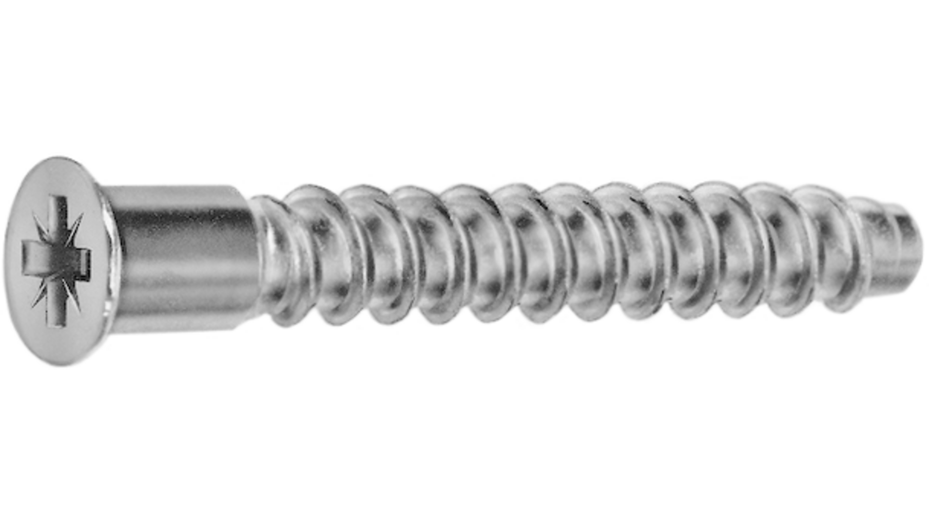 Confirmatschroef 7.0x50mm kruiskop verzinkt met kopboring
