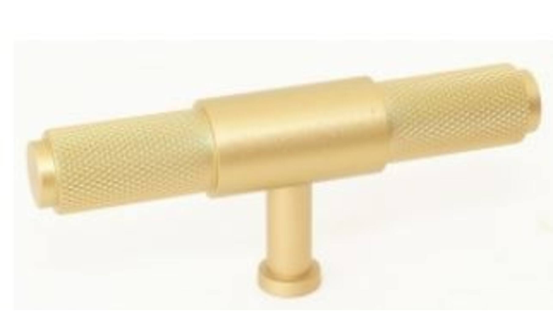 Greep 18x94mm alu geribbeld goudkleur hoogte 39mm
