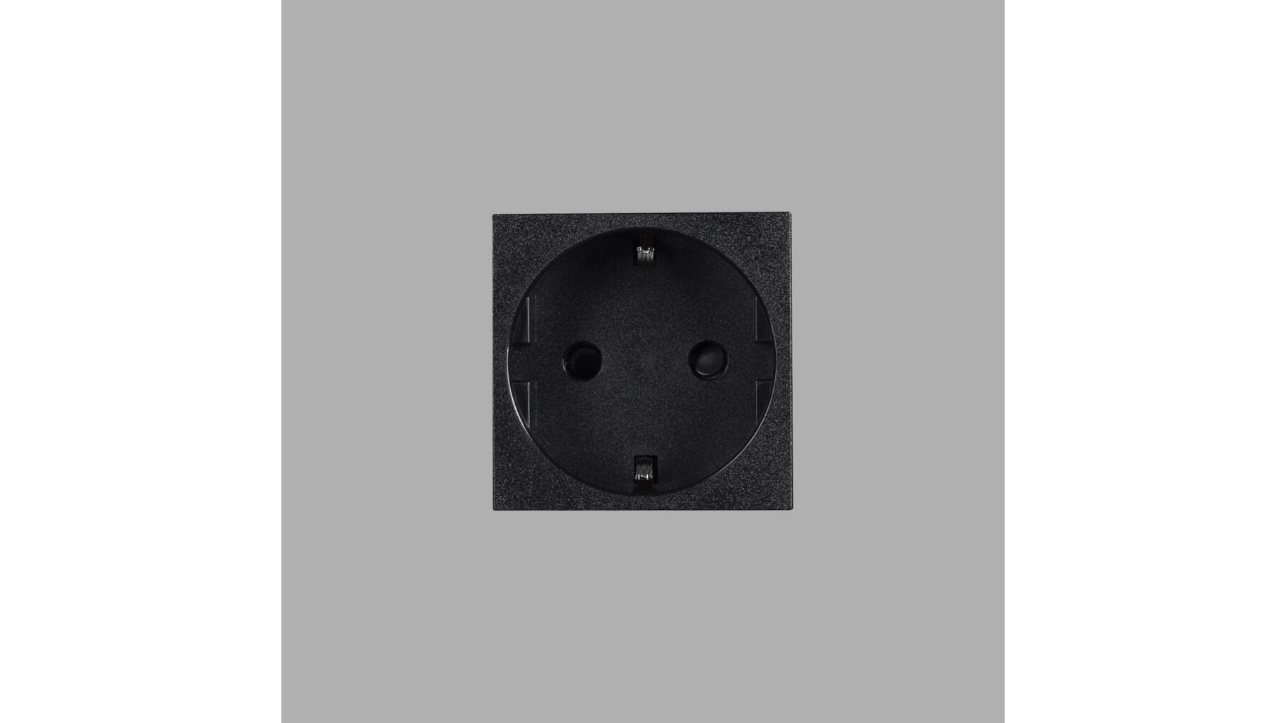 Schuko Socket Module/Type F/45Mm/Black